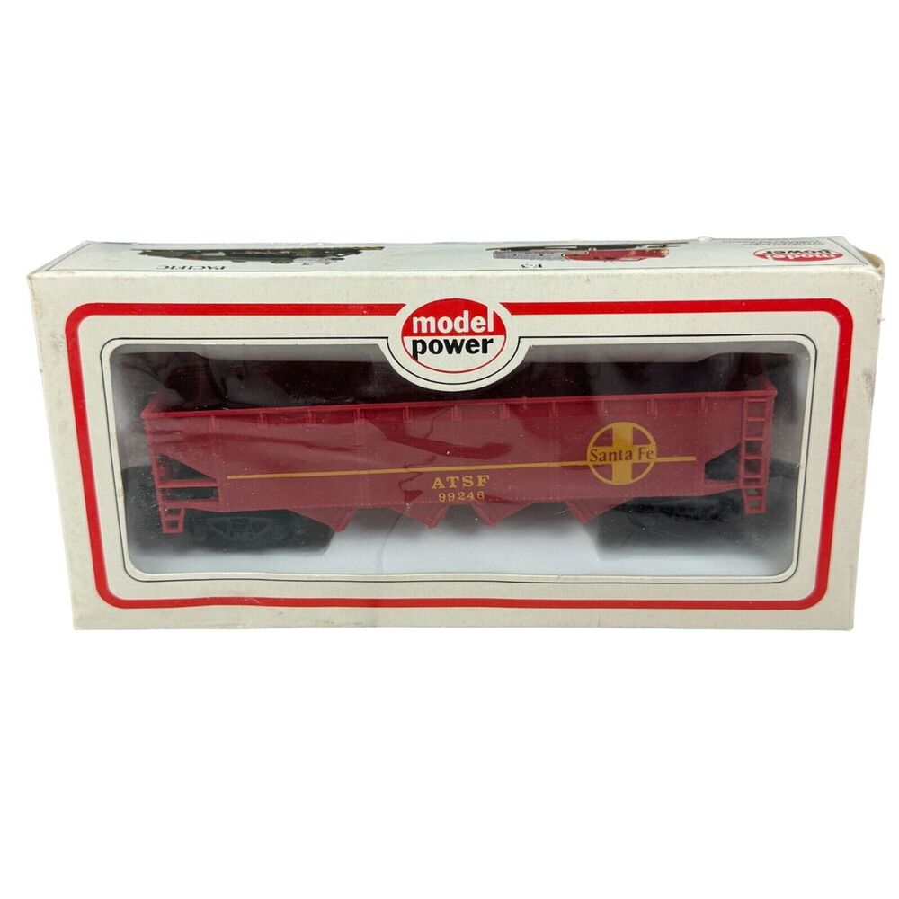 Santa Fe HO Scale 40 Hopper Model Train Car #8050 By Model Power In Original Box